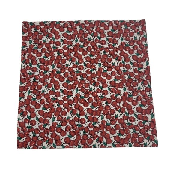 Four Reversible Star Napkins Red, Green, Brown and Blue Patchwork Cotton, Cherri - Picture 10 of 10